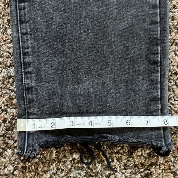 Cotton On Black Long Straight Leg Denim Distressed Jeans, Size 6, Pants Cotton - Picture 7 of 16